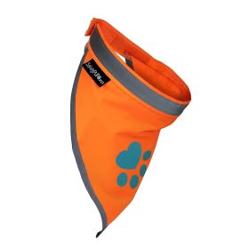 Orange Dog Bandana L Size Hi Visibility Reflective Blaze Orange Bandana for Large Pets Safety Accessories for Walking Camping and Off Leash Explo