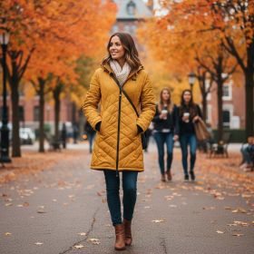 Helios The Heated Coat (Color: Golden-S, size: small)